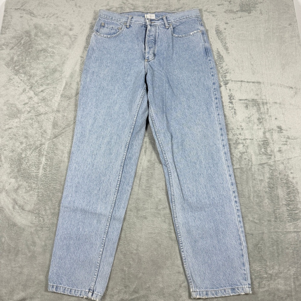 Vintage J.Crew Oarsman Mens 34x32 Jeans Light Wash Button Fly Distressed